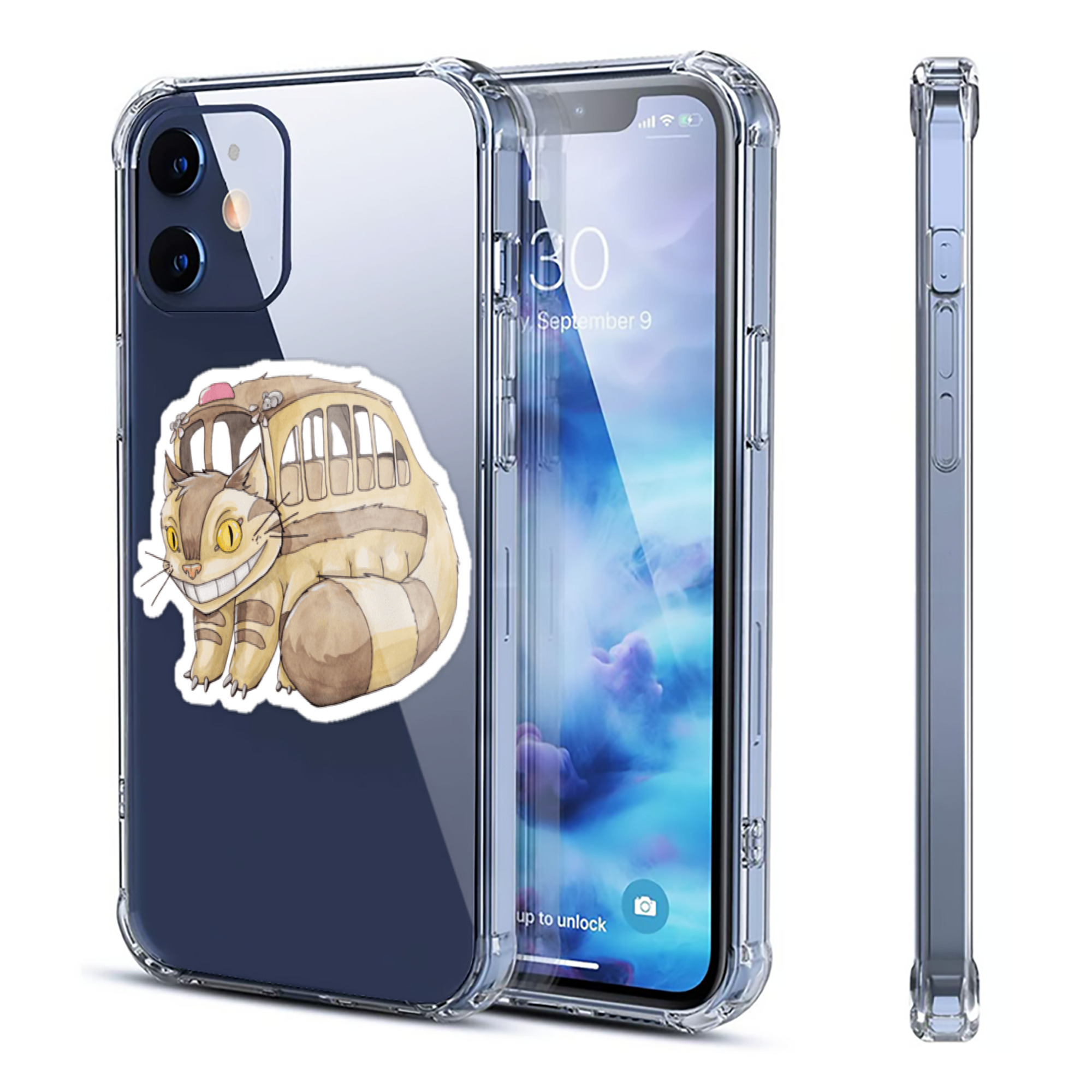 （画像用） となりのトトロ 草壁メイ 草壁サツキ My Neighbor Totoro Satsuki Kusakabe Mei Kusakabe 【iPhone 12シリーズ対応】透明スマホケース（クリアソフトケース）